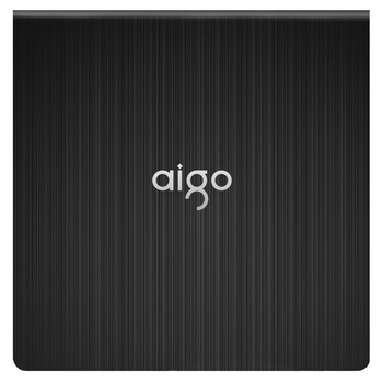 爱国者（aigo）8倍速 USB外置光驱 DVD外置刻录机 移动光驱 外接光驱 笔记本电脑便携光驱外置读刻一体黑色 G200
