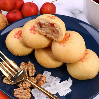 北京稻香村三禾广式月饼五仁双蛋黄莲蓉豆沙枣泥月饼传统京式翻毛木糖