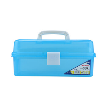 中盛画材美术工具箱三层折叠绘画收纳盒便携手提箱学生儿童画笔水彩颜料收纳美术写生