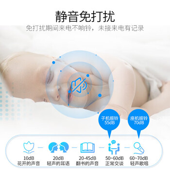 飞利浦（PHILIPS）无绳电话机 无线座机 子母机 办公家用 屏幕白色背光 持久待机 DCTG186黑色