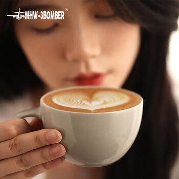 MHW-3BOMBER轰炸机[礼物]陶瓷咖啡杯拿铁拉花杯杯碟ins复古高级感小众