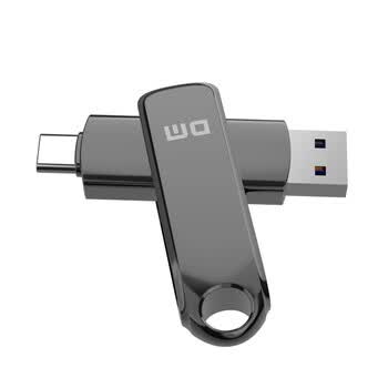 DM大迈 128GB USB3.2 Type-C 高速固态U盘 FS530 手机电脑两用u盘金属车载优盘 读530MB/s