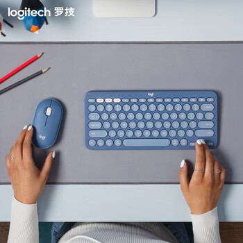 罗技（Logitech）K380 企业级无线蓝牙键盘 办公笔记本平板IPAD电脑键盘 超薄便携 品月蓝 for Mac【团单优惠】