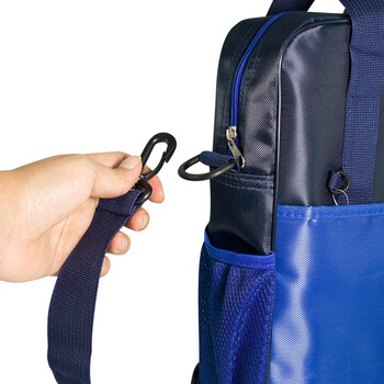 金得利三用可背式补习袋小学生书包多功能手提袋大容量拎书袋男女儿童美术袋补习包补课包文件袋蓝DC1925