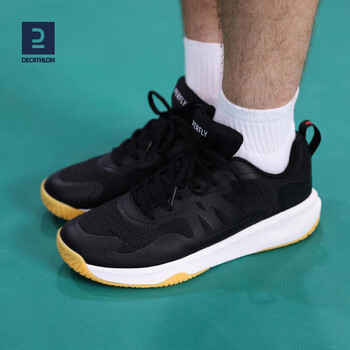 迪卡侬羽毛球鞋透气减震耐磨防滑男款-夜寐黑43-4504859 迪卡侬羽毛球鞋透气减震耐磨防滑男款-夜寐黑43-4504859