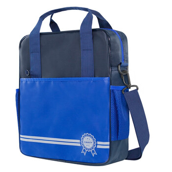 金得利三用可背式补习袋小学生书包多功能手提袋大容量拎书袋男女儿童美术袋补习包补课包文件袋蓝DC1925