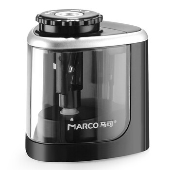 马可（MARCO）电动卷笔刀配件系列单孔削笔转笔铅笔儿童小学生便携安全电动削笔器OP400203E速写马克笔绘画