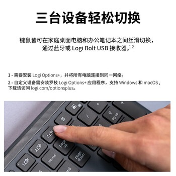 罗技（Logitech）MK950 企业级无线蓝牙超薄轻音 双模办公键鼠套装 平板键盘优选系列 商用版2年质保【团单优惠】