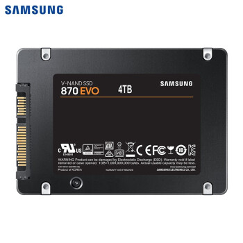 三星（SAMSUNG）4TB SSD固态硬盘 SATA3.0接口 独立缓存 AI电脑配件 读速560MB/S 870 EVO