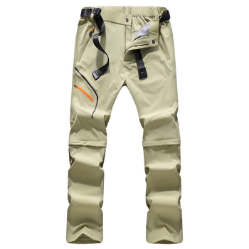 户外速干裤男夏季薄款可拆卸登山冲锋裤弹力防晒宽松行山徒步裤子