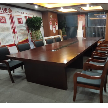 嘉航办公家具会议桌长桌贴木皮油漆会议桌办公室洽谈培训桌YQHYZ-1	