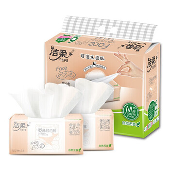 洁柔抽纸 粉Face系列120抽6包*4提M码面巾纸餐巾纸婴儿适用PR078-06