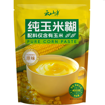 云山半纯玉米糊低脂肪玉米羹无蔗糖玉米粉营养粗粮早代餐饱腹玉米汁400g