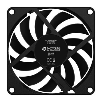 ID-COOLING（酷凛）8CM薄扇 无光机箱风扇 4PIN接口 PWM温控 适用ITX下压式电脑散热器改装风扇 NO-8010-PWM