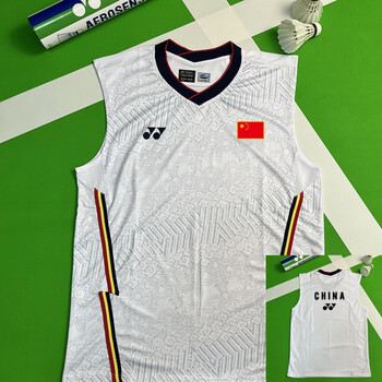 羽毛球大赛服 羽毛球服男女大赛服无袖训练背心速干运动队服坎袖 国家