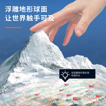 得力（deli）AR智能30cm大号3D立体浮雕地球仪男女孩玩具地理启蒙开学创意早教儿童礼物生日 LG639