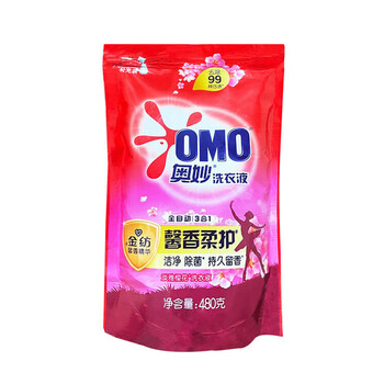 奥妙（OMO） 含金纺樱花洗衣粉1700G+3合一洗衣液480G 清洁去渍留香