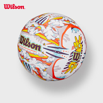 Wilson威尔胜GRAFFITI PEACE VB涂鸦白橙设计青少年学生成人标准5号排球