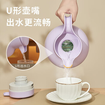 JEKO&JEKO保温壶家用热水瓶玻璃内胆大容量暖水壶宿舍开水瓶 2L紫色