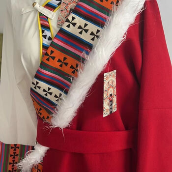 孜霓藏族服装女加厚款新款演艺藏裙西藏服款藏袍丁真