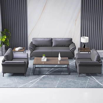 薇泰办公沙发茶几皮质沙发商务会客接待洽谈室沙发 三人位【牛皮】 薇泰办公沙发茶几皮质沙发商务会客接待洽谈室沙发 三人位【牛皮】