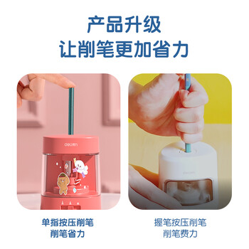 得力(deli)电动卷笔刀 刀芯升级 省力耐用 多功能削笔机/削笔器削笔刀儿童学生文具考试开学生日礼物复古红 得力(deli)电动卷笔刀 刀芯升级 省力耐用 多功能削笔机/削笔器削笔刀儿童学生文具考试开学生日礼物复古红