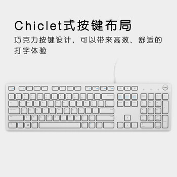 戴尔(DELL)KB216 有线键盘 办公键盘 全尺寸键盘 USB接口 白色 戴尔(DELL)KB216 有线键盘 办公键盘 全尺寸键盘 USB接口 白色