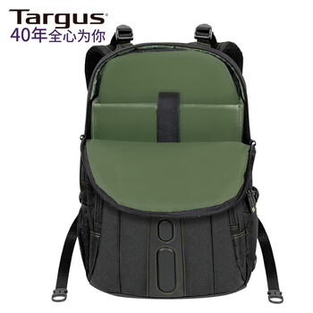 TARGUS泰格斯双肩电脑包15.6英寸商务背包轻便书包笔记本包潮流 黑 013