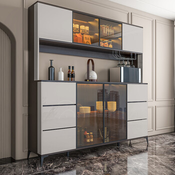 南美泽鹿现代简约餐边柜家用厨房碗柜餐厅边柜收纳轻奢客厅置物酒柜靠