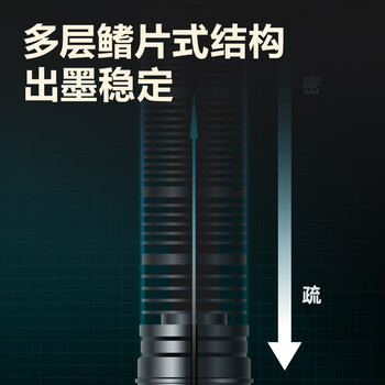得力直液式走珠笔中性笔0.5mm全针管12支/盒黑色 S656-Q1  1盒