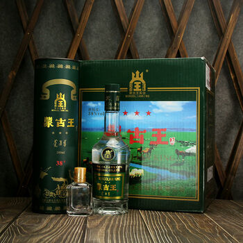 蒙古王38度调度绿桶装浓香型白酒整箱内蒙古特产白酒宓蝶整箱500ml6