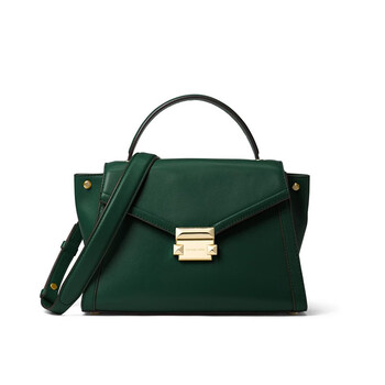 科尔斯(michael kors)mk女包 whitney系列经典锁扣牛皮革手提单肩包