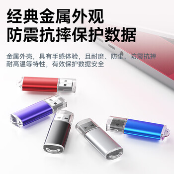 毕亚兹 2GB USB2.0 招标投标U盘 小容量 迷你 公司企业竞标专业U盘优盘 10个/盒 UP015
