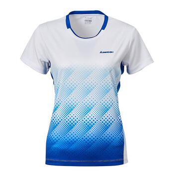 川崎（KAWASAKI）断码清仓专业羽毛球服女款运动短袖T恤速干K2013 白色 XL
