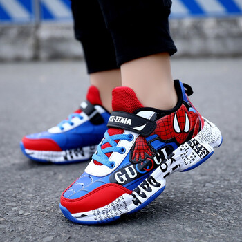 徐大胆童鞋儿童运动鞋时尚卡通蜘蛛侠男童鞋网面透气革面保暖儿童休闲鞋宝蓝红34码内长21 5cm 图片价格品牌报价 京东