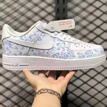 linikerbaf1空军一号男女板鞋青花瓷温变低帮小白鞋变色潮流休闲百搭