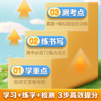 华夏万卷【学练测】华夏万卷字帖初高中生专用语文练字帖楷书必备古诗文72篇古诗词描红字贴硬笔书法字帖