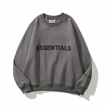 ESSENTIALS过验毒FOG重磅essential大码男女连帽ins宽松秋冬季卫衣休闲上衣 深灰圆卫衣[加绒 原版立体包 M【图片 价格 ...