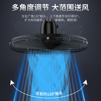 钻石牌壁扇工业风扇大风力电风扇牛角扇大功率工厂车间商用立式工业大风扇吹除甲醛FS-75