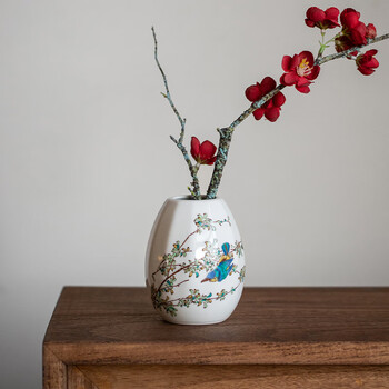 九谷烧花瓶- 京东