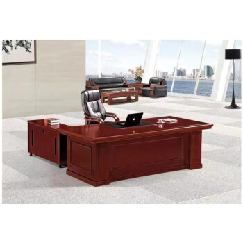 哈堡办公家具烤漆老板桌总裁桌哈堡经理主管办公桌椅实木皮简约现代 1.8*0.9米办公桌