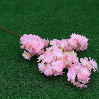 定制四叉带叶樱花仿真梨花婚庆绢花影楼假树枝装饰客厅落地高枝樱花单