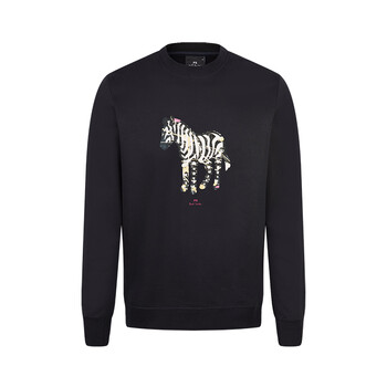 ps paul smith 男士斑马印花圆领卫衣 深蓝色 xs