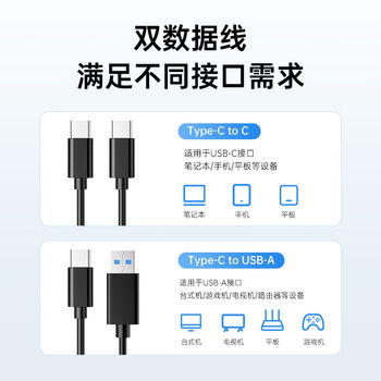 奥睿科（ORICO）Type-C移动硬盘盒2.5英寸USB3.1Gen2/10Gbps笔记本台式固态机械SSD外置盒 全透明2139C3-G2