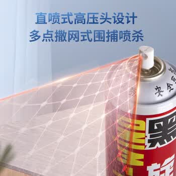 黑旋风杀虫剂气雾剂杀虫药600ml*2原味家用喷雾蟑螂药驱灭蟑螂除蚊苍蝇