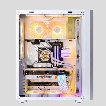 瓦尔基里(VALKYRIE）ONE VK01-W 白色 全塔强化散热台式电脑机箱 支持480水冷 TYPE-C接口 多风扇位