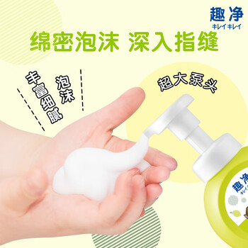 狮王（Lion）趣净泡沫抑菌洗手液绿野青芒香200ml*3替换装植萃抑菌天然保湿