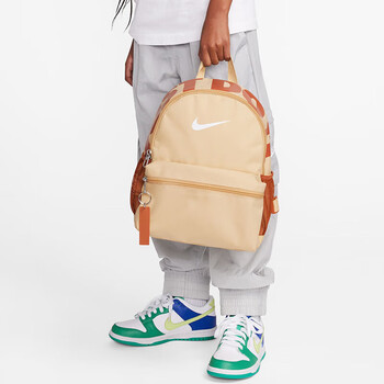 耐克儿童双肩包 玲珑小巧旅行包书包休闲包DR6091-252 棕