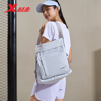 特步运动户外潮流时尚挎包876237130006 浅兰 均码