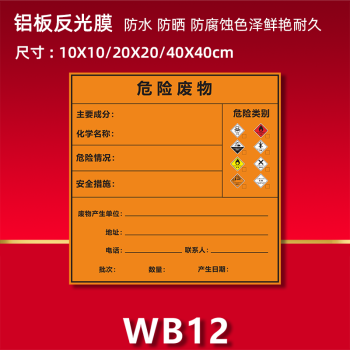 危廢間標識牌全套危險廢物管理制度危廢標籤汙水廢氣排放口警示牌危廢